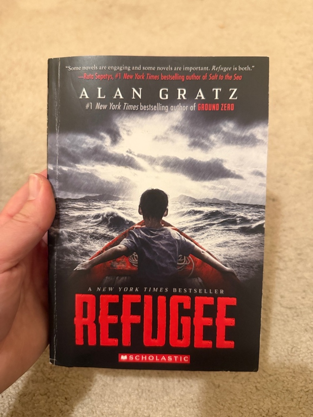Scholastic Paperback with Black & Red Cover Art